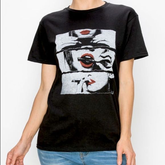 BLUNT ROLL RED LIPS T-SHIRT - Picture 2 of 5